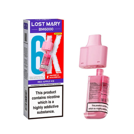 Red apple ice Lost Mary BM6000 Prefilled Pods