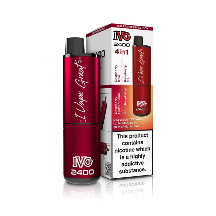 Red Raspberry Edition IVG 2400 Prefilled Pod Kit
