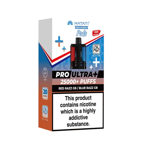 Red Razz GB / Blue Razz GB Hayati Pro Ultra Plus 25K Refill Pods Vape Universe
