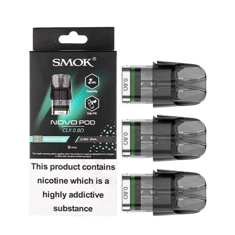 SMOK Novo CLX Pods 0.8 Ohm Perfect for MTL vaping.