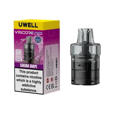 Sakura Grape Uwell Viscore Neo 6K Refill Pack – Vape Universe