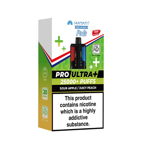 Sour Apple / Juicy Peach Hayati Pro Ultra Plus 25K Refill Pods Vape Universe
