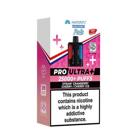Straw Cranberry Cherry / Cherry Ice Hayati Pro Ultra Plus 25K Refill Pods Vape Universe
