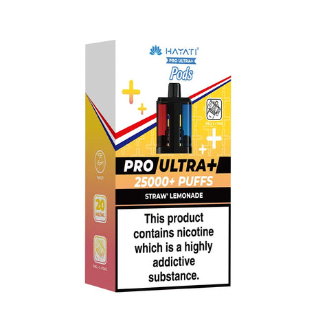 Straw' Lemonade Hayati Pro Ultra Plus 25K Refill Pods Vape Universe
