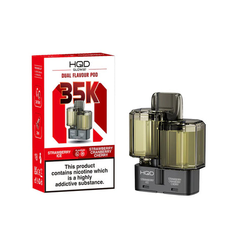 Strawberry Ice / Strawberry Cranberry Cherry HQD Glow Air 35K Refill Pack
