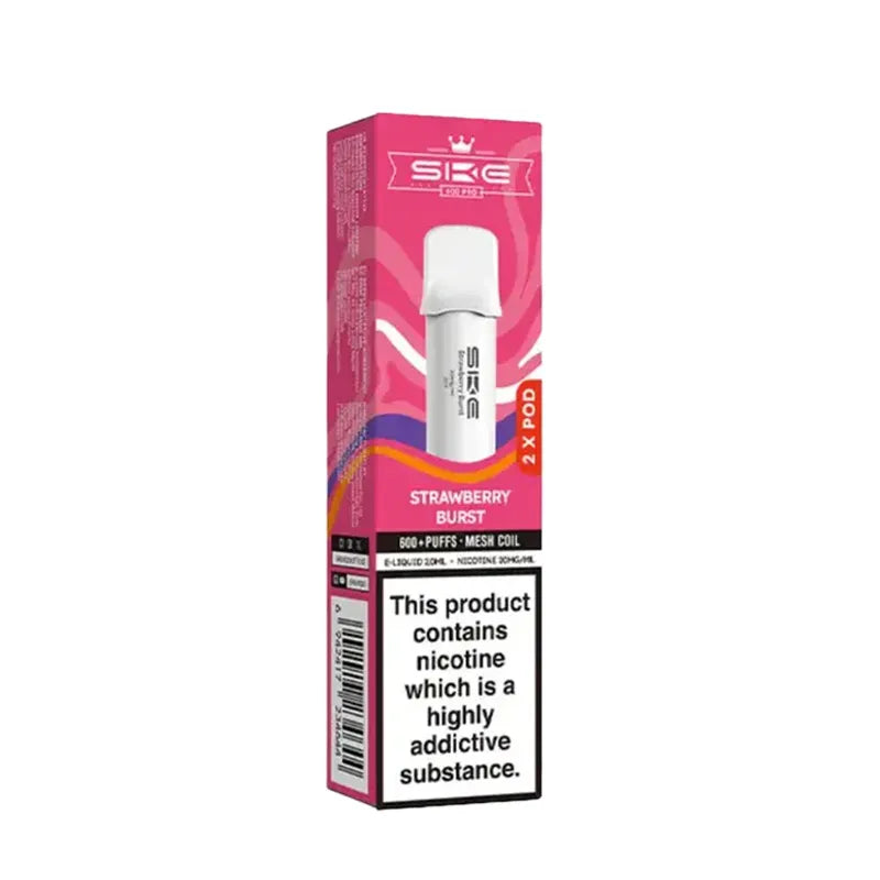 Strawberry Burst SKE Crystal Bar 600 Pro Prefilled Pods - Vape Universe