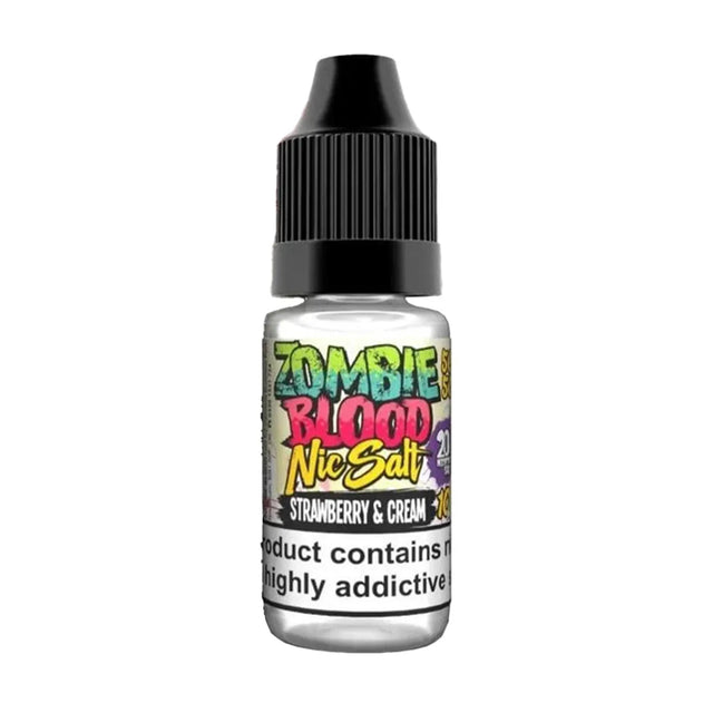 Strawberry &amp; Cream Zombie Blood Nic Salt E-liquid - 10ml
