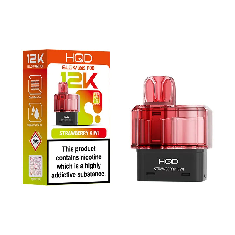 Strawberry Kiwi  HQD Glow Pro 12K prefilled Pods 