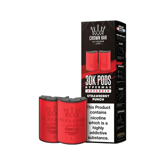 Strawberry Punch Al Fakher Hypermax 30K Refill Pack