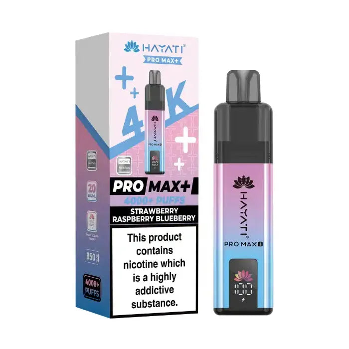 Strawberry Raspberry Blueberry Hayati Pro Max Plus 4K Prefilled Pod Kit