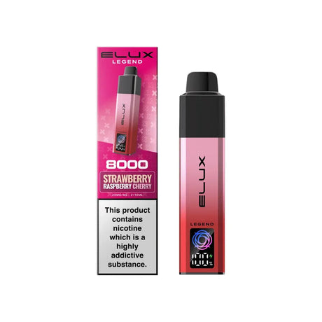 Strawberry Raspberry Cherry Elux Legend 8000 Prefilled Pod Kit – Vape Universe