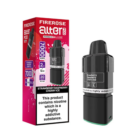 Strawberry Raspberry Cherry Ice Elux Firerose Alter 7000 Prefilled Pods