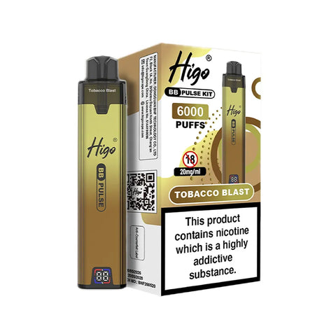 Tobacco Blast Higo BB Pulse 6000 Prefilled Pod Kit Vape Universe
