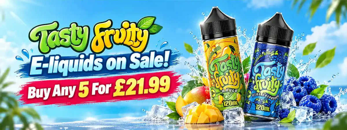 Tasty Fruity 100ml Shortfill E-Liquid Banner Desktop