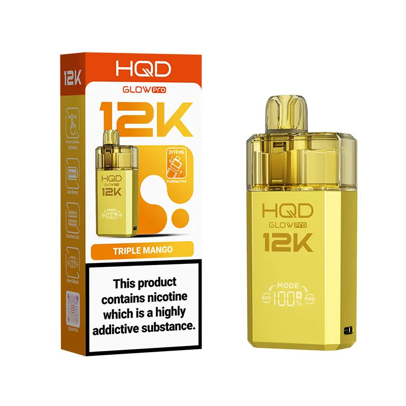 Triple Mango HQD Glow Pro 12K Pod Vape Kit