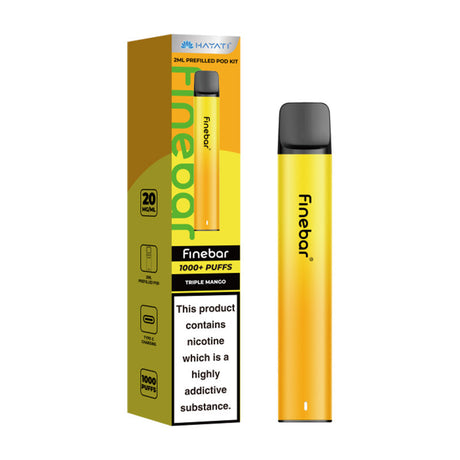 Triple Mango Hayati Finebar 1000 Puffs Prefilled Pod Kit - Vapour Deal LTD