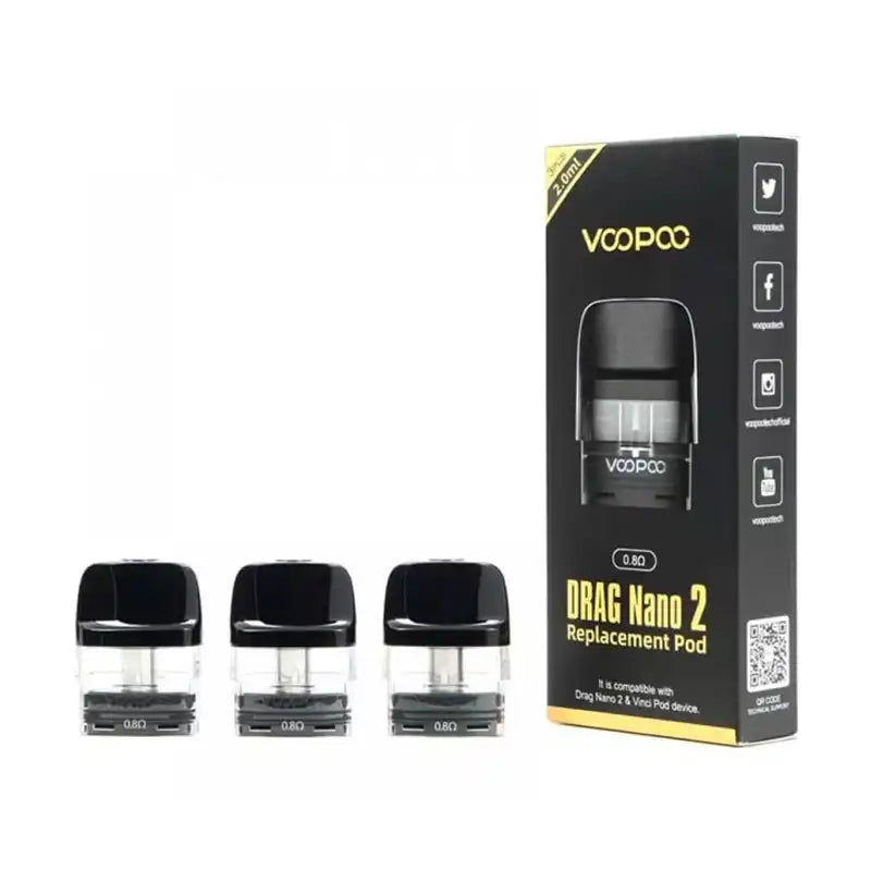 Voopoo Drag Nano 2 Pod Cartridge Pack of 3 - Vape Universe