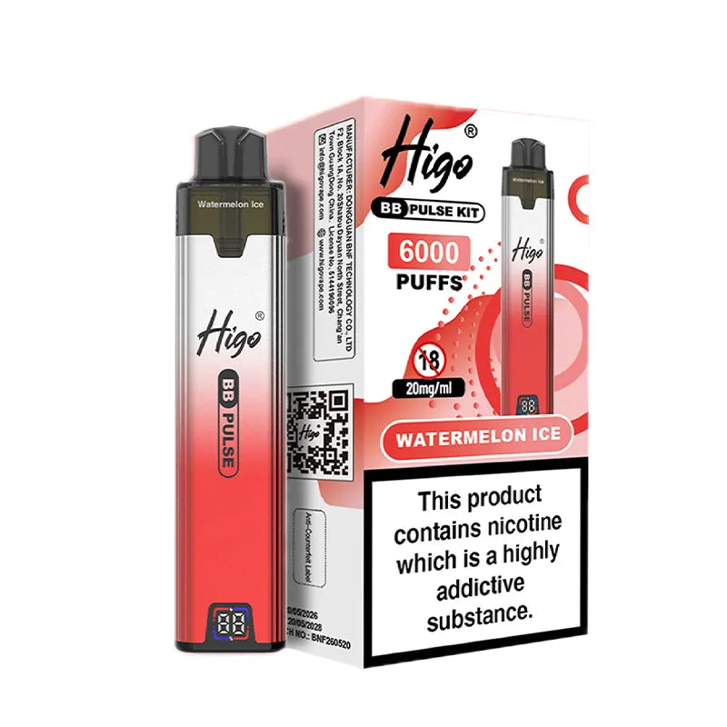 Watermelon Ice Higo BB Pulse 6000 Prefilled Pod Kit Vape Universe
