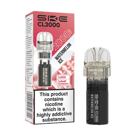 Watermelon Ice SKE Crystal CL2000 Prefilled Pods -Vape Universe