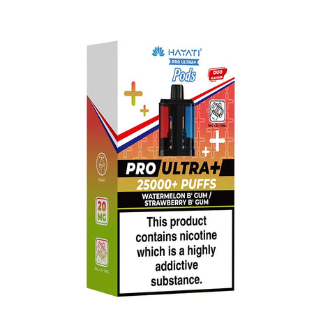 Watermelon B'Gum / Strawberry B'Gum Hayati Pro Ultra Plus 25K Refill Pods Vape Universe
