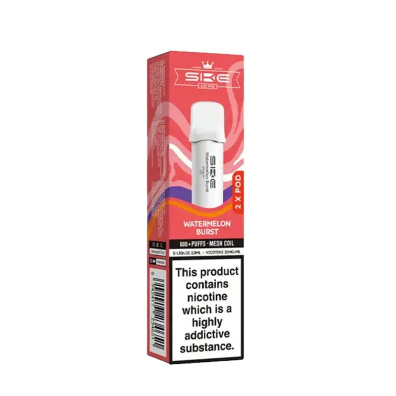 Watermelon Burst SKE Crystal Bar 600 Pro Prefilled Pods - Vape Universe