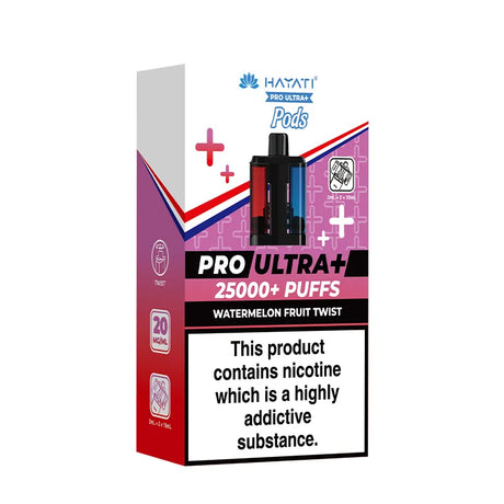 Watermelon Fruit Twist Hayati Pro Ultra Plus 25K Refill Pods Vape Universe
