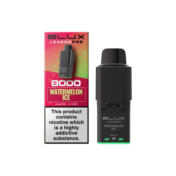 Watermelon Ice Elux Legend 8000 Refill Pods – Vape Universe