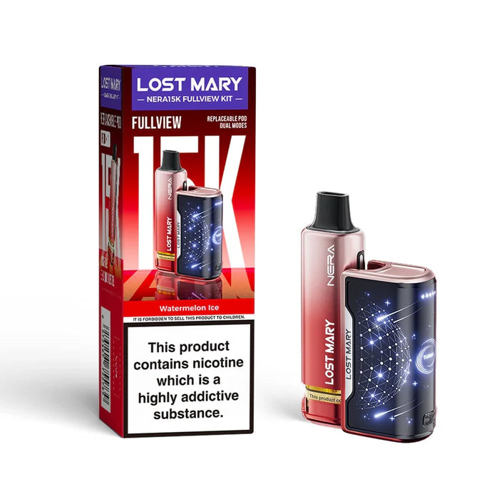 Watermelon Ice Lost Mary Nera 15K Fullview Pod Kit - vape Universe