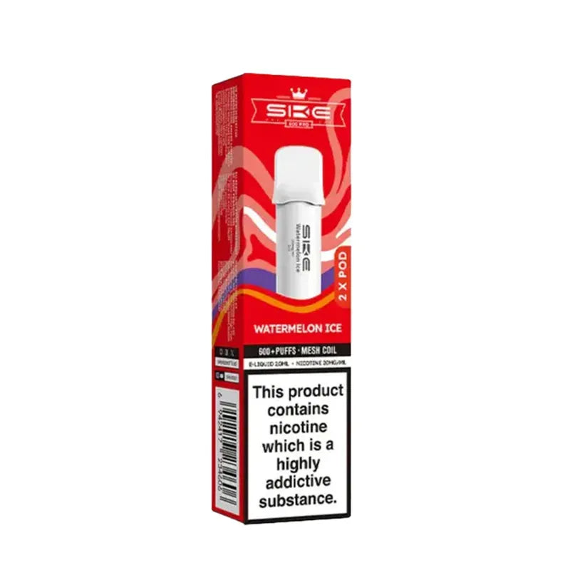 Watermelon Ice SKE Crystal Bar 600 Pro Prefilled Pods - Vape Universe