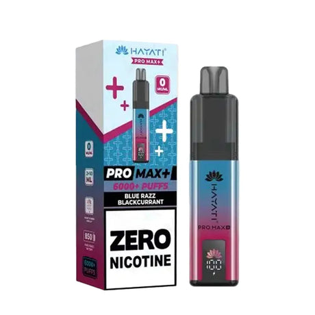 Blue Razz Blackcurrant Hayati Pro Max Plus 6K 0 Nicotine Pod Kit Vape Universe
