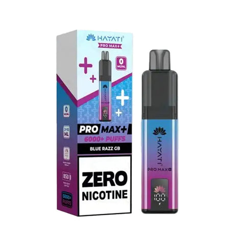 Blue Razz GB Hayati Pro Max Plus 6K 0 Nicotine Pod Kit Vape Universe
