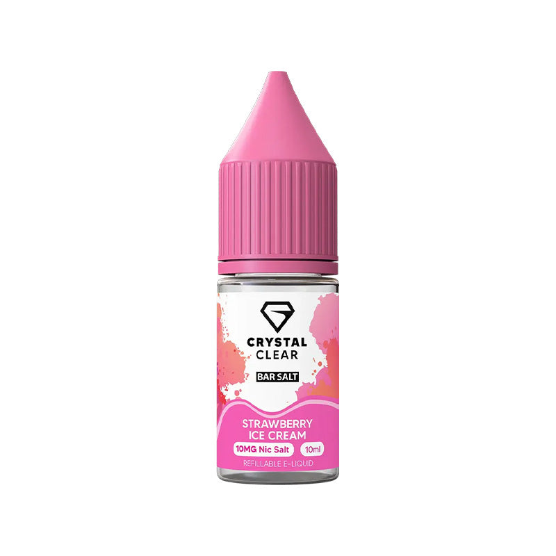 Crystal Clear Strawberry Ice Cream Nic Salt e-liquid - 10ml