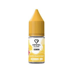 Crystal Clear White Peach Razz Nic Salt e-liquid - 10ml