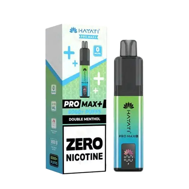 Double Menthol Hayati Pro Max Plus 6K 0 Nicotine Pod Kit Vape Universe
