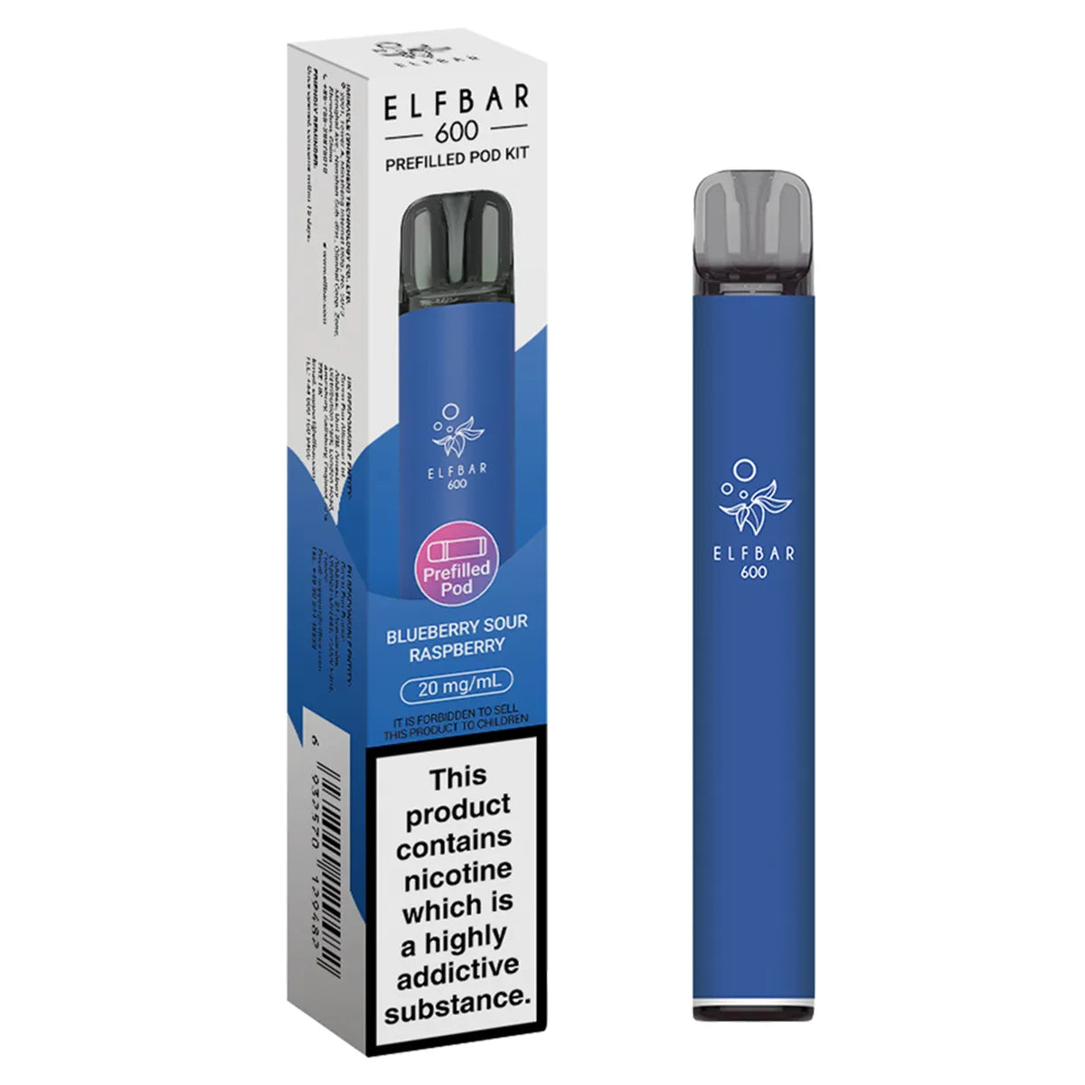 Blueberry Sour Raspberry Elf Bar 600 Prefilled Pod Kit
