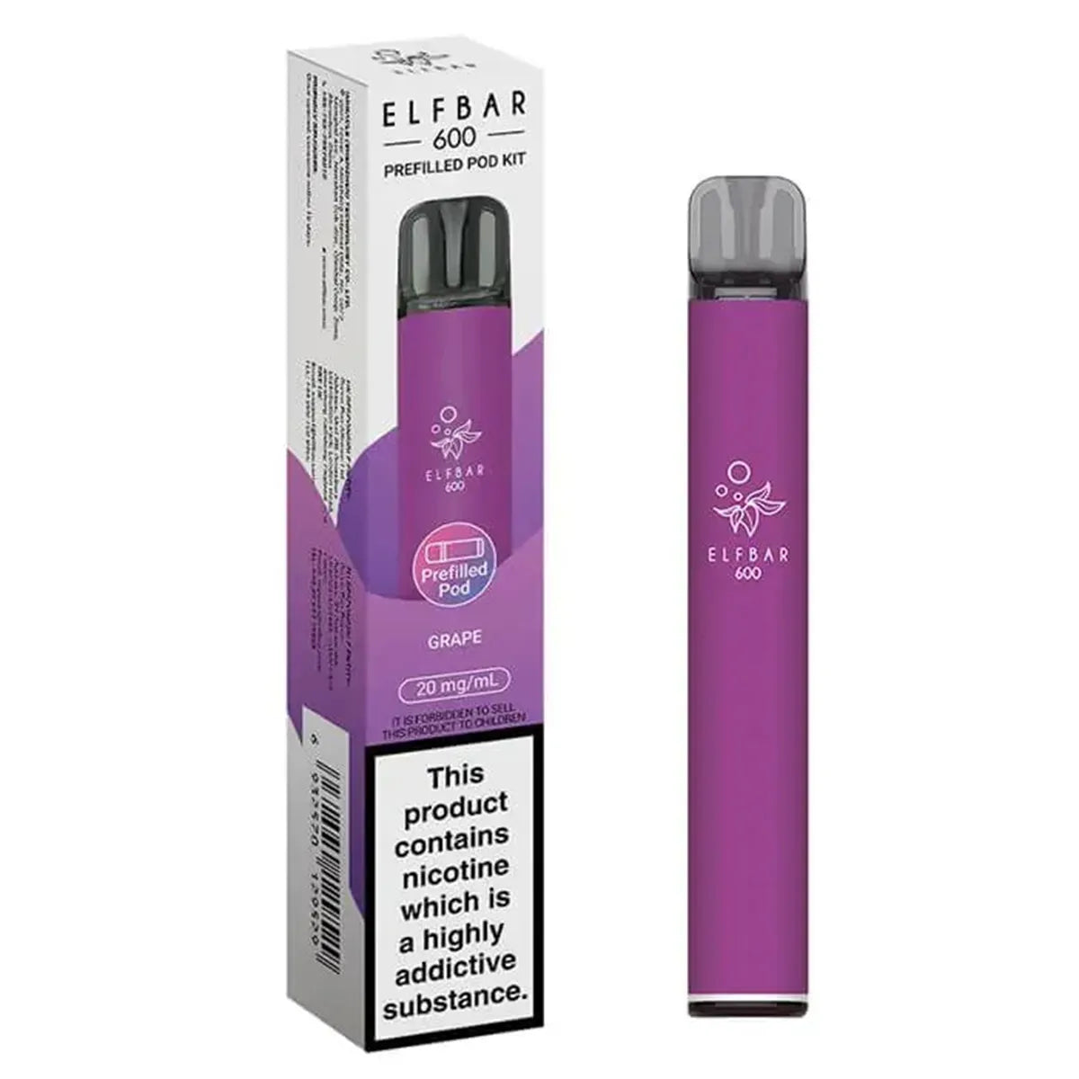 Grape Elf Bar 600 Prefilled Pod Kit
