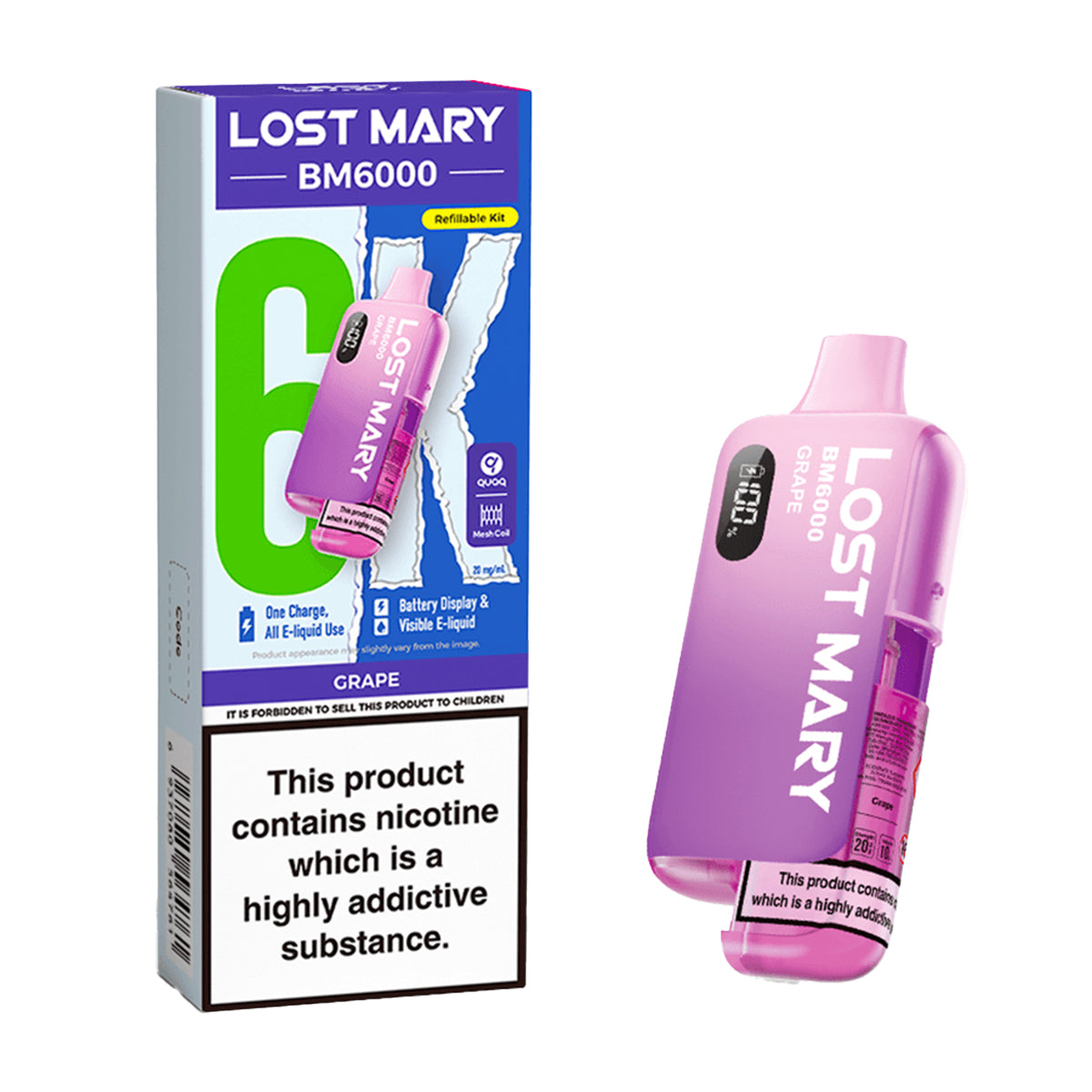 Lost Mary BM6000 Prefilled Pod Kit | 41 Flavours 5 for 40 Lost Mary BM6000 Prefilled Pod Kit | 41 Flavours 5 for 40