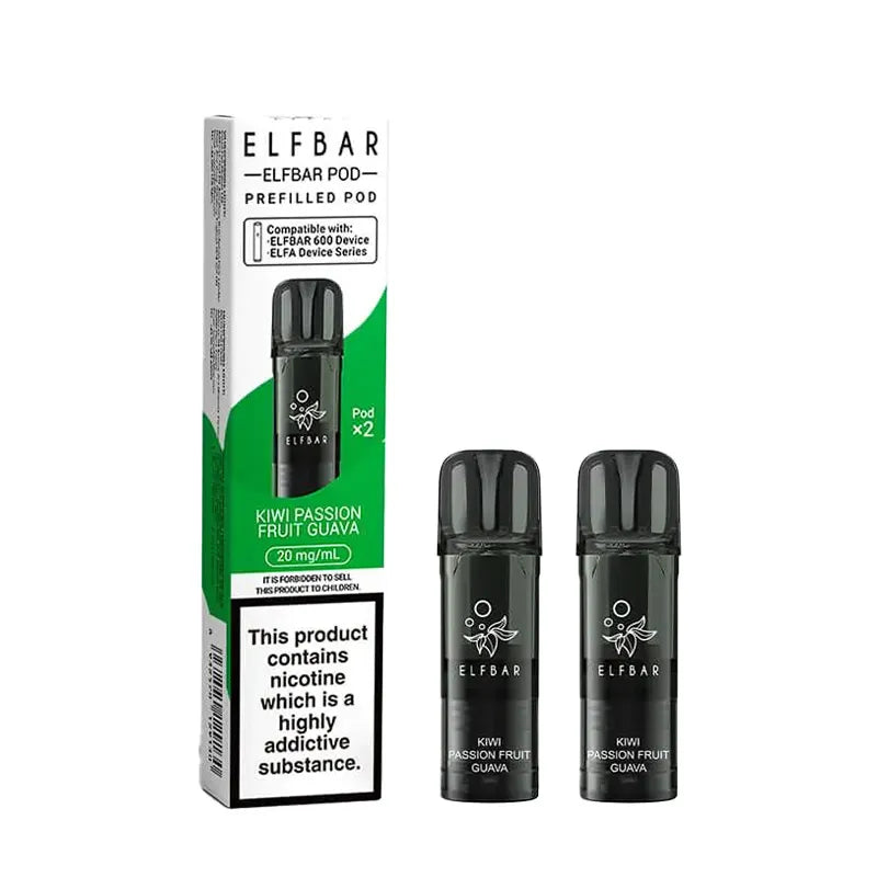 Kiwi Passion Fruit Guava Elf Bar 600 Prefilled Pods
