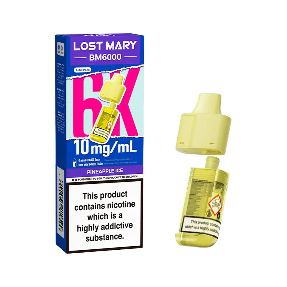 Lost Mary BM6000 Zero Nicotine Refill Pack Pineapple Ice