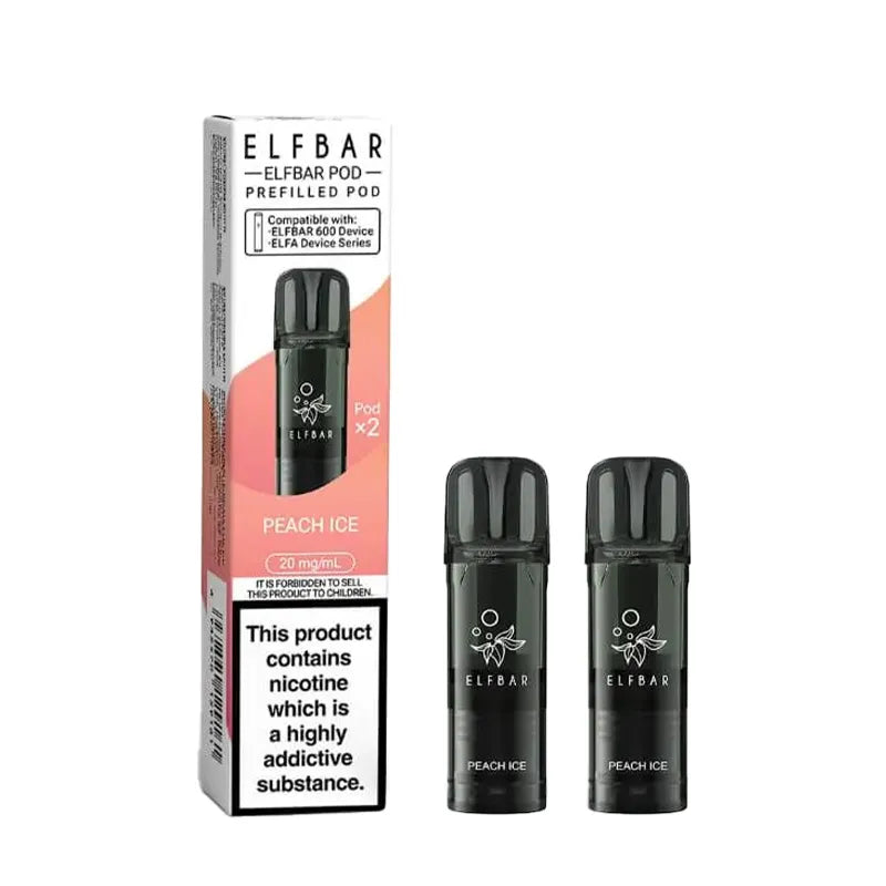 Peach ice Elf Bar 600 Prefilled Pods
