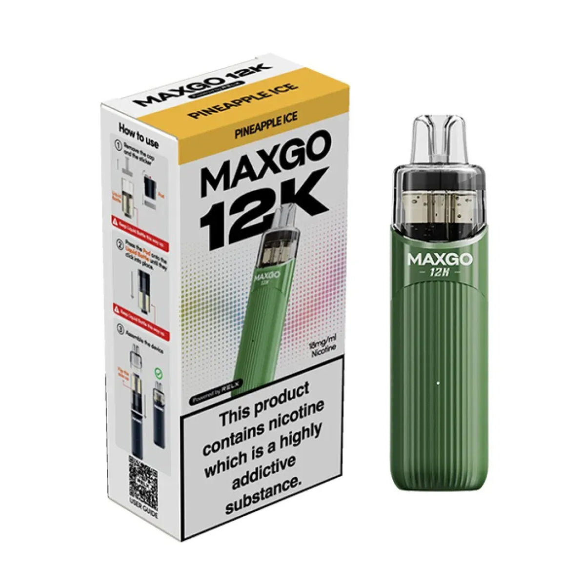 Relx Maxgo 12K Prefilled Pod Vape Kit