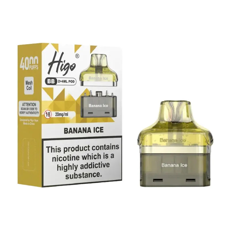 Banana Ice Higo BB 4000 Puffs Prefilled Pods