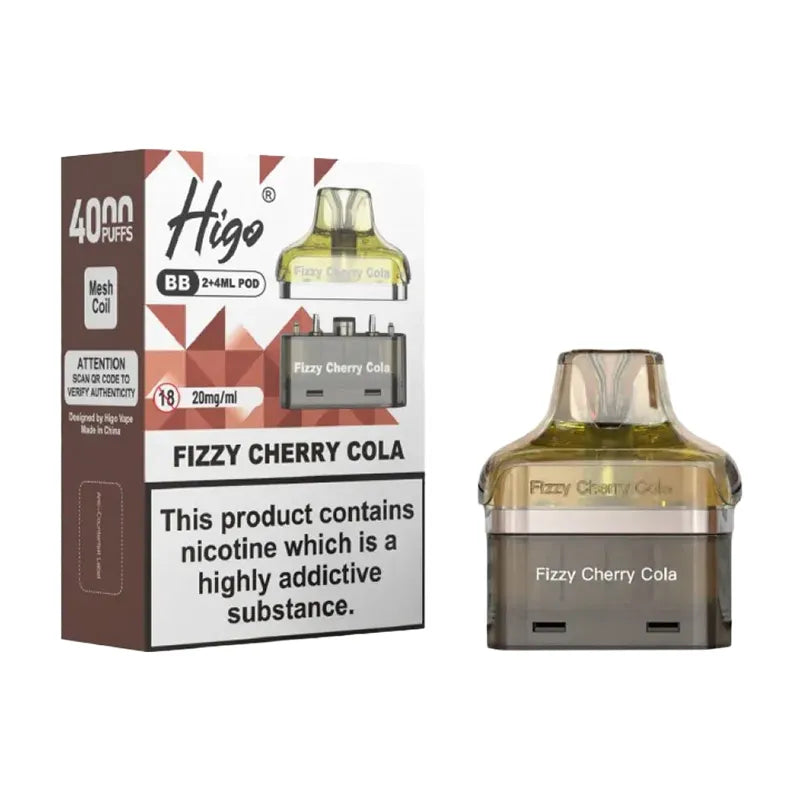 Fizzy Cherry Cola Higo BB 4000 Puffs Prefilled Pods