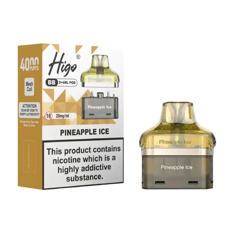 Pineapple Ice Higo BB 4000 Puffs Prefilled Pods