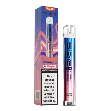 Blueberry Peach Ice SKE Bar 600 Prefilled Pod Kit - Vape Universe
