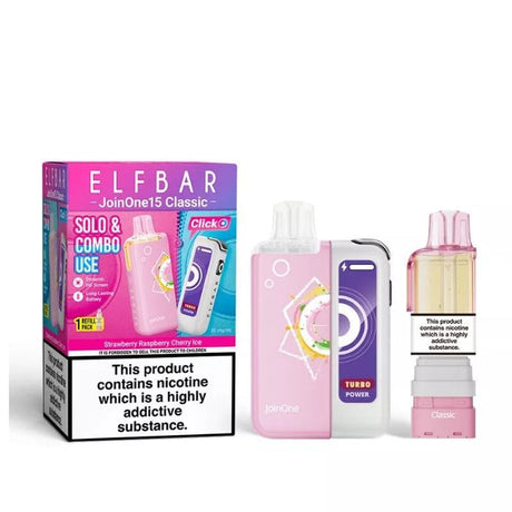 Strawberry Raspberry Cherry Ice Elf Bar JoinOne15 Classic Prefilled Pod Kit