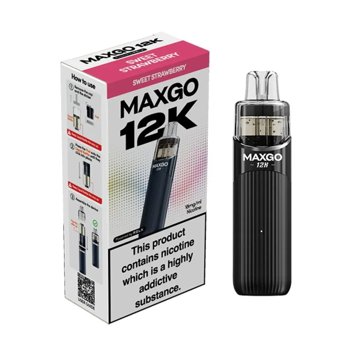 Relx Maxgo 12K Prefilled Pod Vape Kit