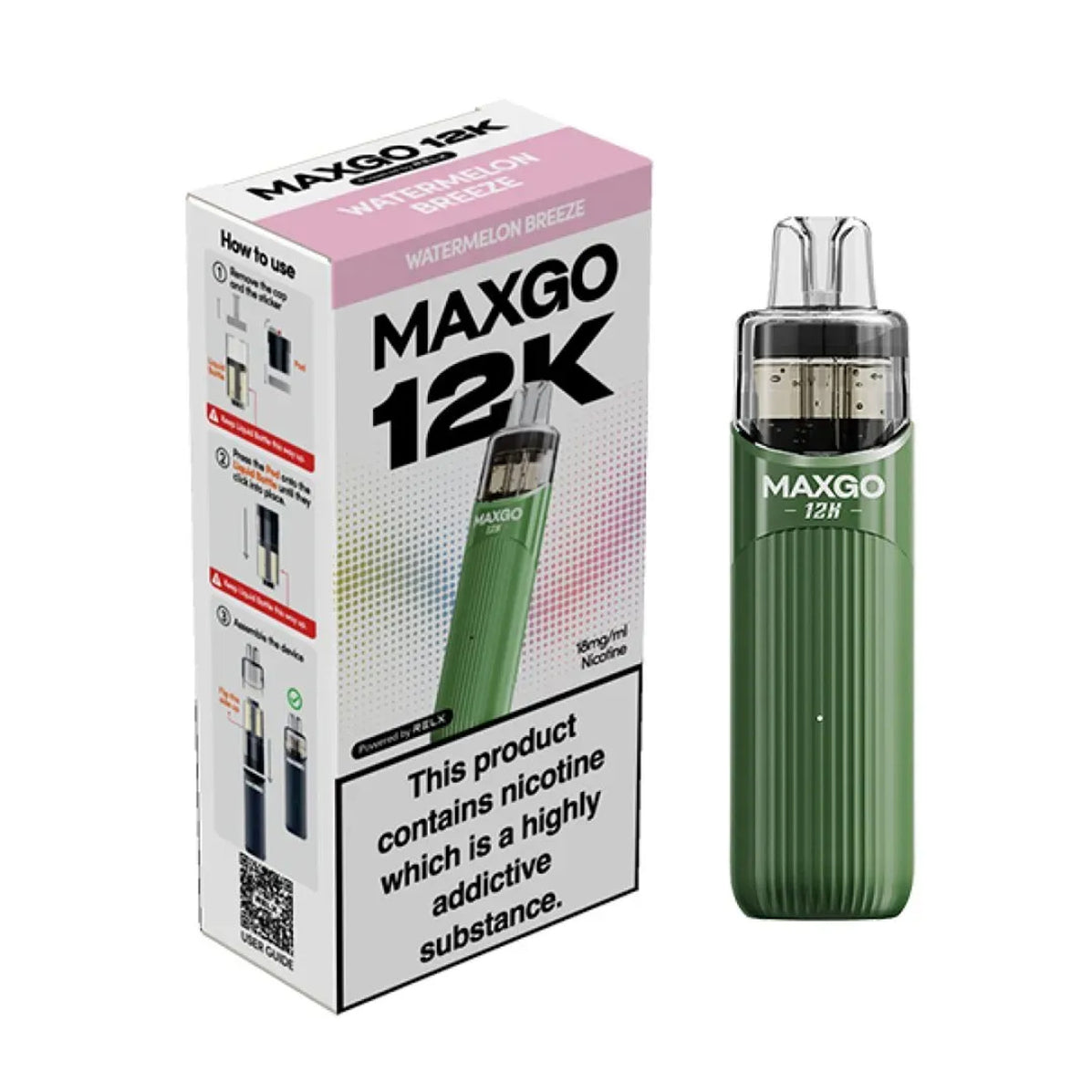 Relx Maxgo 12K Prefilled Pod Vape Kit
